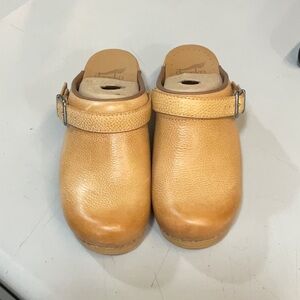 Dansko Tan Leather Mules